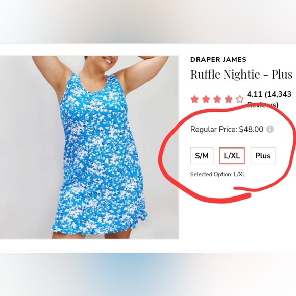 DRAPER JAMES Ruffle Nightie - Plus - Picture 3 of 4